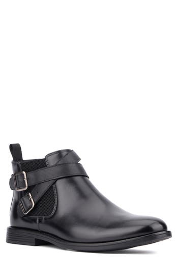 Shop New York And Company Maximo Buckle Strap Chelsea Boot In Black