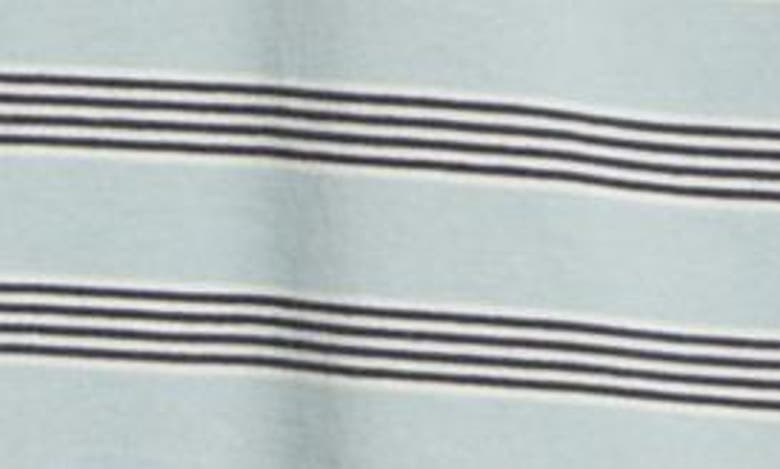 Shop Beams Stripe Long Sleeve Cotton Pocket T-shirt In Sax 70