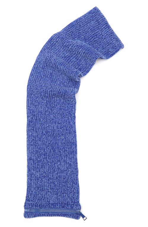 Kurt Geiger Convertible Chemille Scarf In Blue