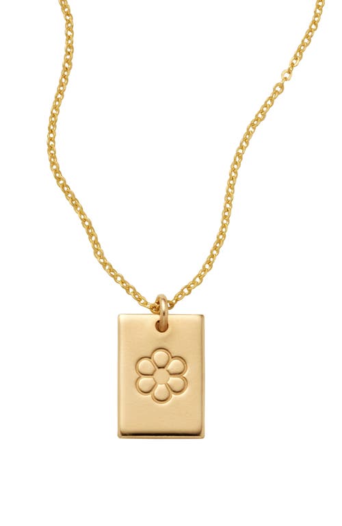 Good Vibes Daisy Pendant Necklace in Gold Daisy