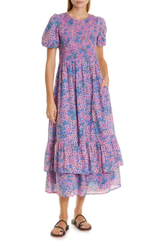 BANJANAN QUANT FLORAL PRINT COTTON VOILE DRESS