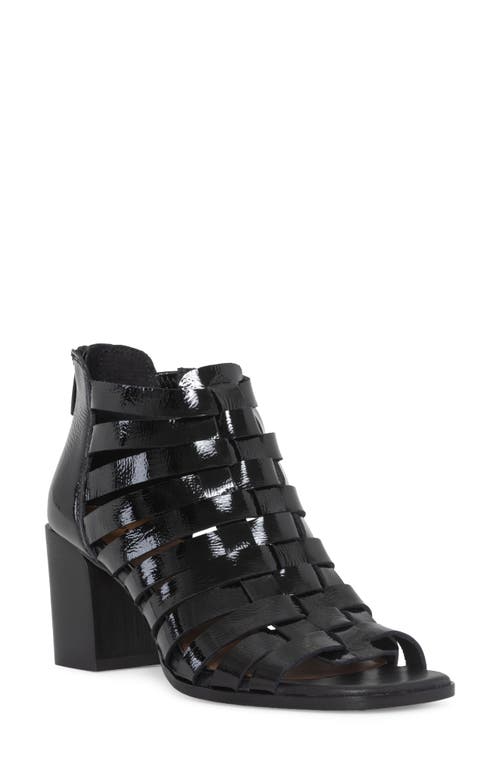 Donald Pliner Block Heel Cage Sandal Black at Nordstrom,