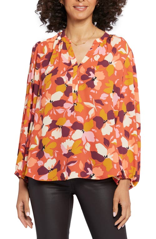 NYDJ Print Puff Shoulder Top at Nordstrom,