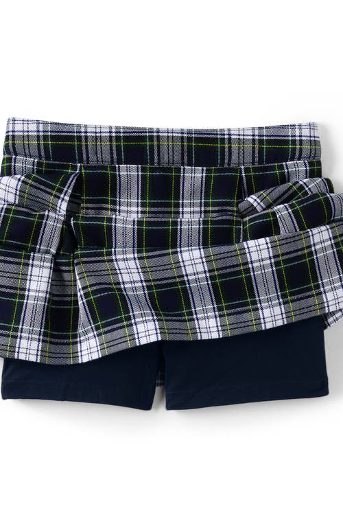 LANDS' END LANDS' END SCHOOL UNIFORM GIRLS PLAID SKORT TOP OF KNEE
