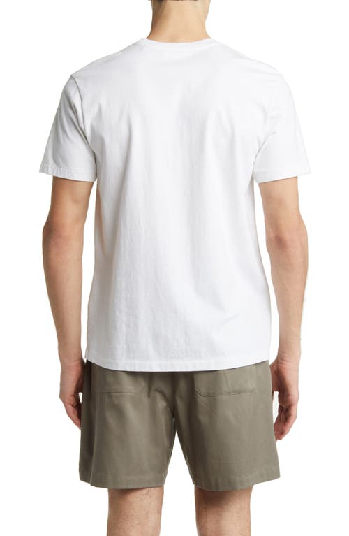 Shop Frame Logo Graphic T-shirt In Blanc W/pop Rose