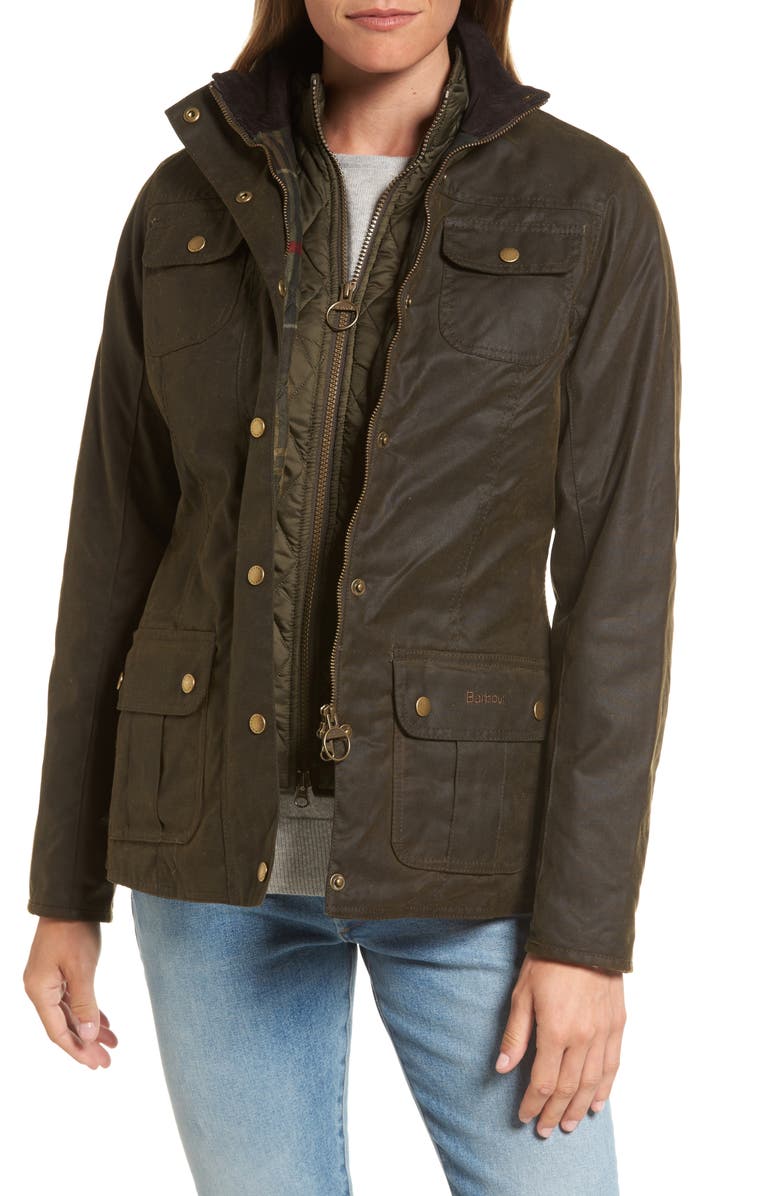 Barbour Ashley Wax Cotton Canvas Jacket | Nordstrom