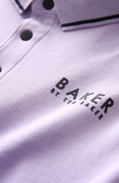 Shop Baker By Ted Baker Kids' Ombré Cotton Polo In Purple