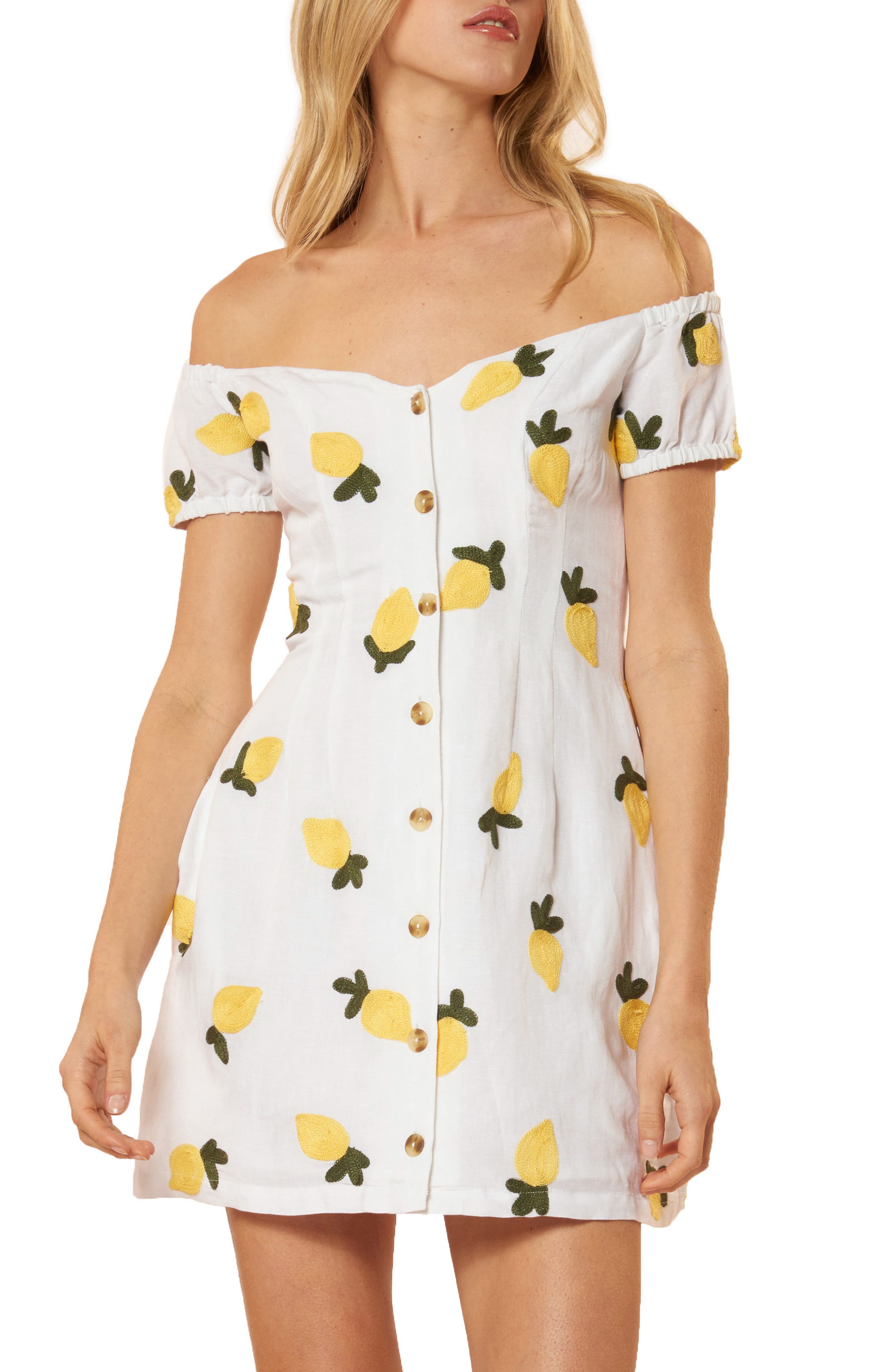 Red Carter Nora Cover-Up Minidress, White
