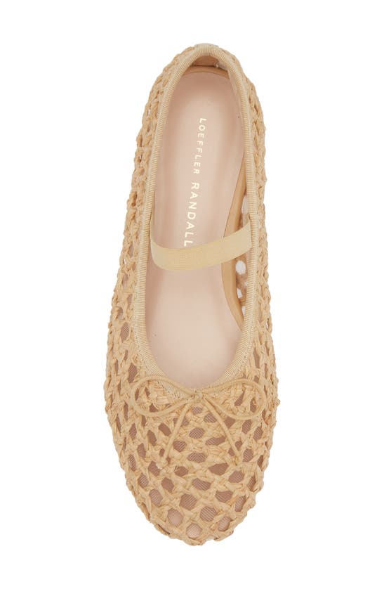 Loeffler Randall Solid Woven Raffia Ballet Flats In Natural
