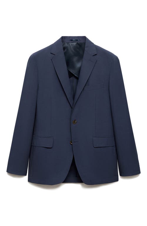 Shop Mango Slim Fit Blue Lyocell & Linen Sport Coat