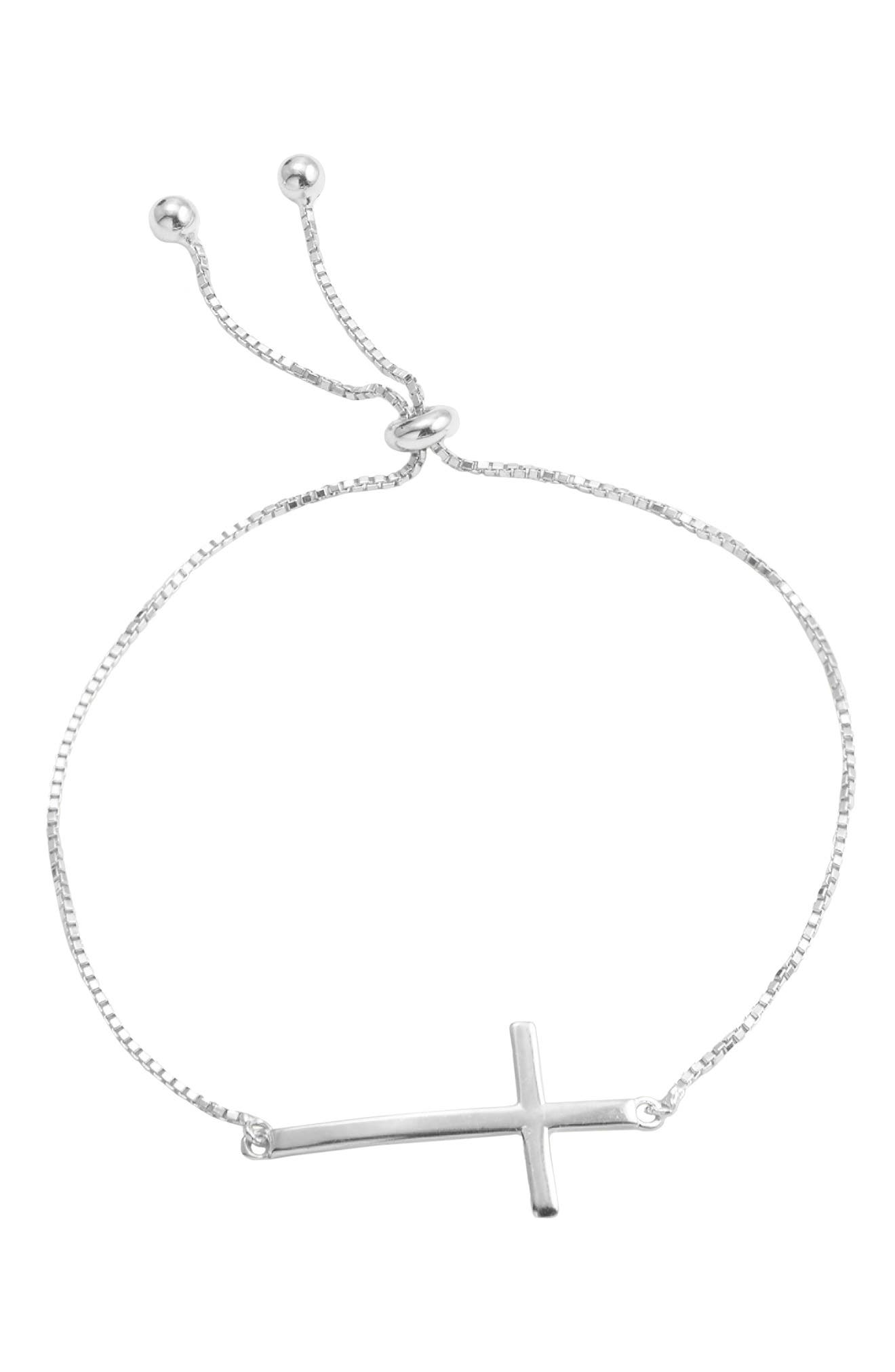 sterling cross bracelet