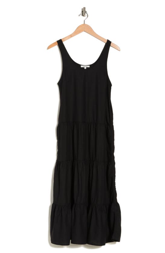 Splendid Mirage Tiered Midi Dress In Black