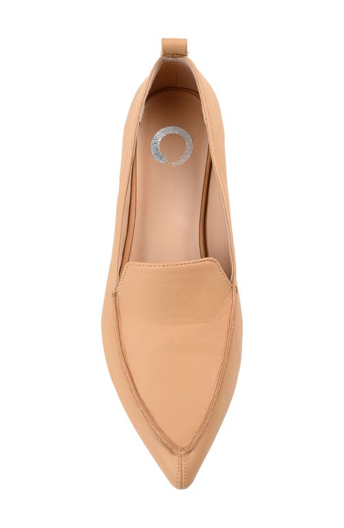 Journee Collection Maggs Pointed Toe Flat In Tan