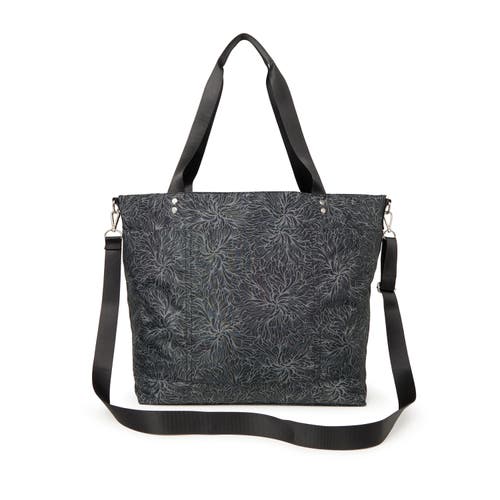 Shop Baggallini Large Carryall  Crossbody Tote Bag In Midnight Blossom