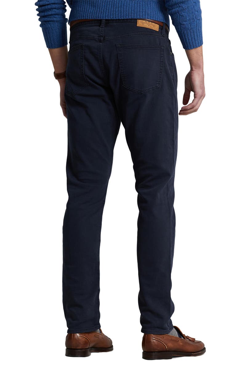 Polo Ralph Lauren Sullivan Slim Tapered Leg Knit Five Pocket Pants, Alternate, color, Aviator Navy