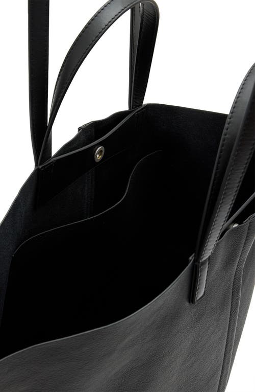 Shop Allsaints Phoenix Leather East/west Tote In Black