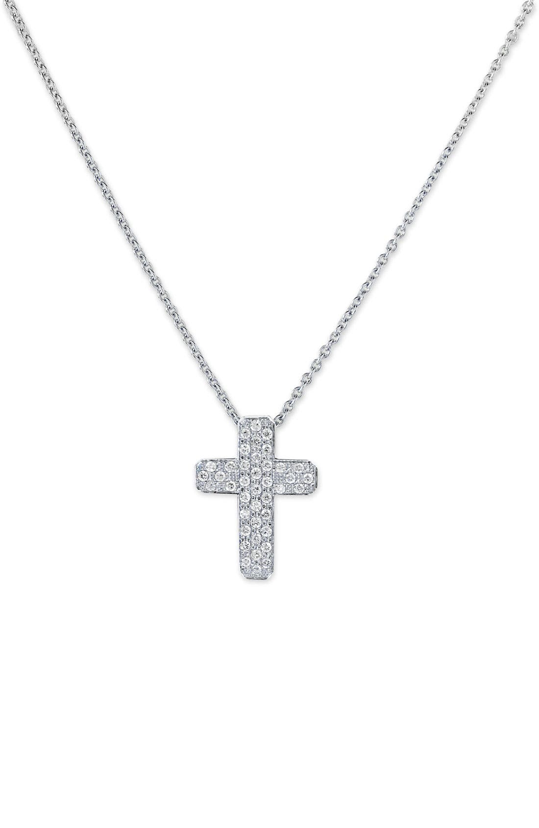 Nordstrom Small Diamond Pavé Cross Necklace Nordstrom
