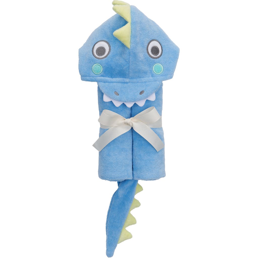 Elegant Baby Terry Velour Hooded Sea Serpent Towel In Blue
