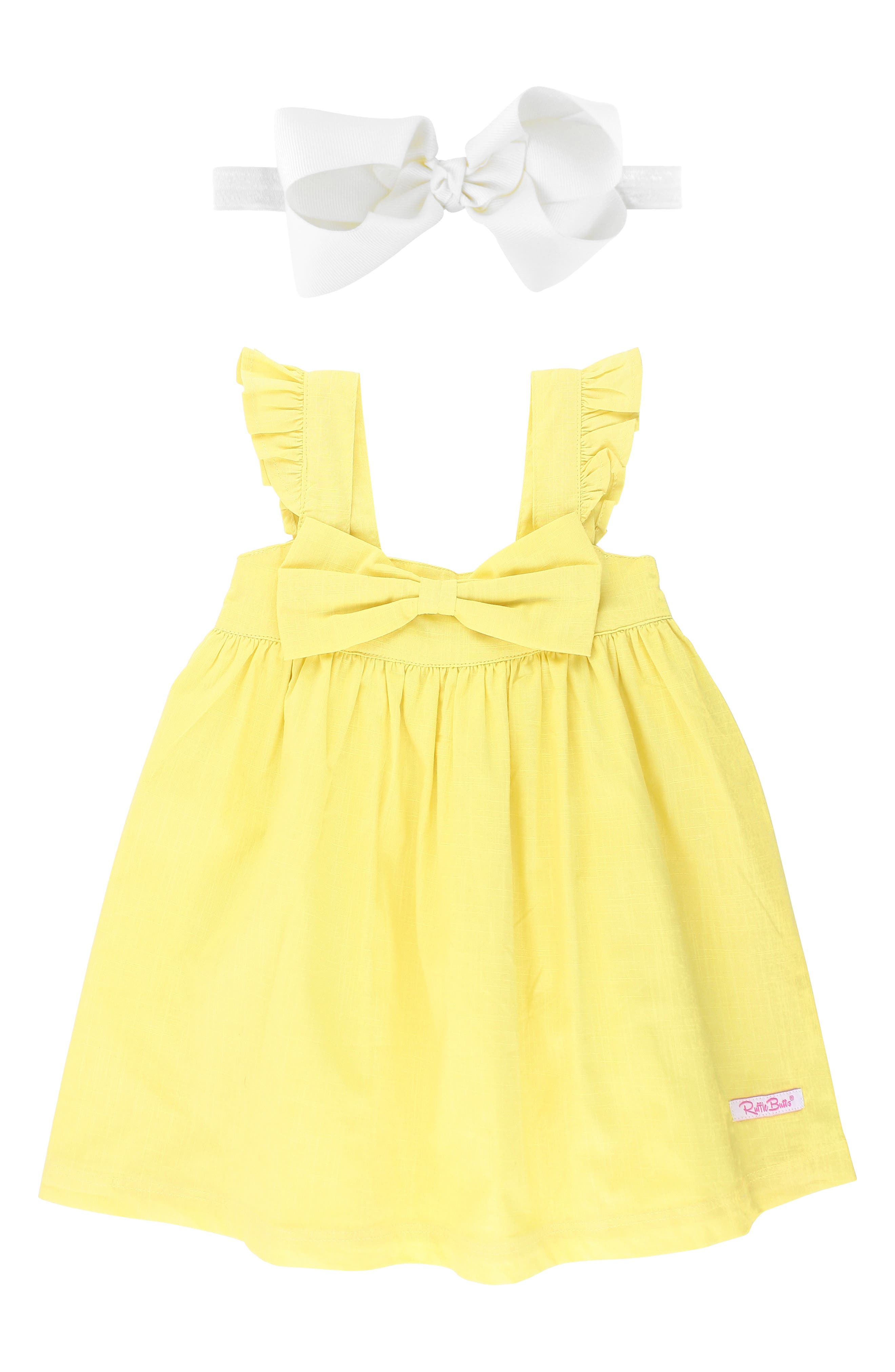 yellow bow dress