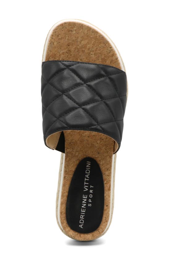 Shop Adrienne Vittadini Caprice Wedge Sandal In Black