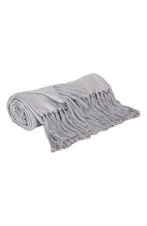 Parkland Collection Airi Chevron Fringe Throw Blanket In Seafoam
