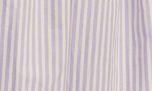 Shop Lucky Brand Stripe Strapless Bubble Hem Maxi Dress In Purple Stripe