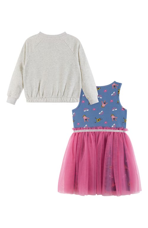 ANDY & EVAN ANDY & EVAN KIDS' SPONGEBOB PINEAPPLE DRESS & SWEATSHIRT SET