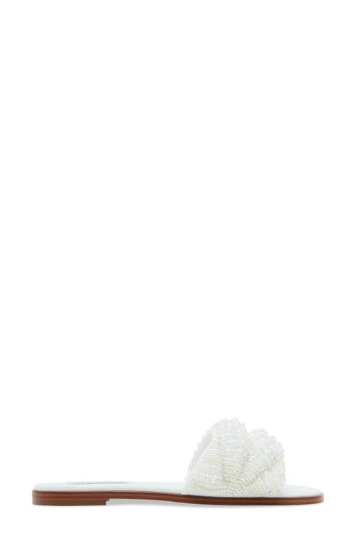 STEVE MADDEN STEVE MADDEN ECSTATIC IMITATION PEARL SLIDE SANDAL