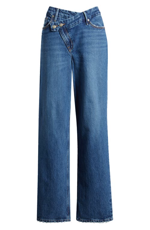 GOOD AMERICAN GOOD AMERICAN GOOD '90S DOUBLE BUTTON CROSSOVER JEANS