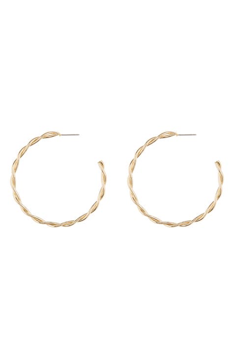 Twisted Hoop Earrings