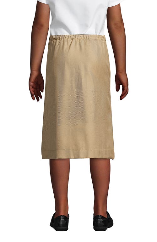 LANDS' END LANDS' END SCHOOL UNIFORM GIRLS SOLID A-LINE SKIRT BELOW THE KNEE 