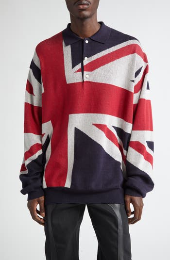 Union Jack Cotton Polo Sweater