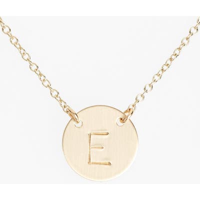 Nashelle 14K-Gold Fill Anchored Initial Disc Necklace