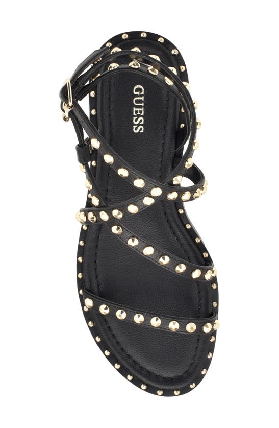 Guess Women's Yamara Gladiator Hardware Flat Sandals Women's Shoes In Black 001