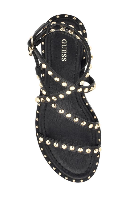 Shop Guess Yamara Studded Gladiator Sandal In Black 001