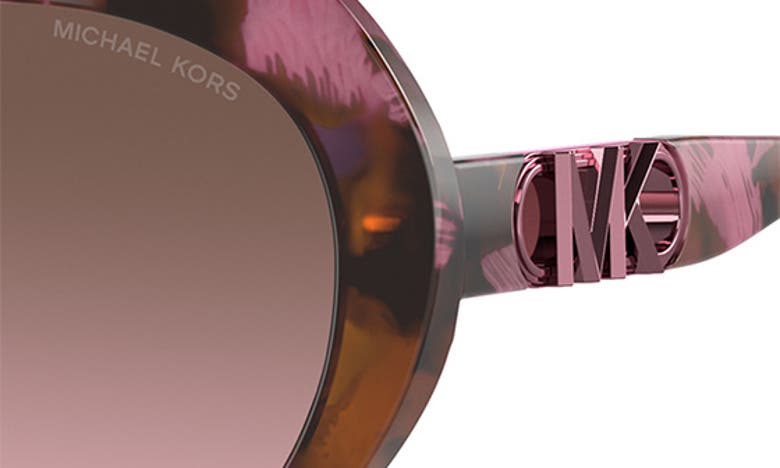 Michael Kors San Lucas 56mm Gradient Round Sunglasses In Tortoise