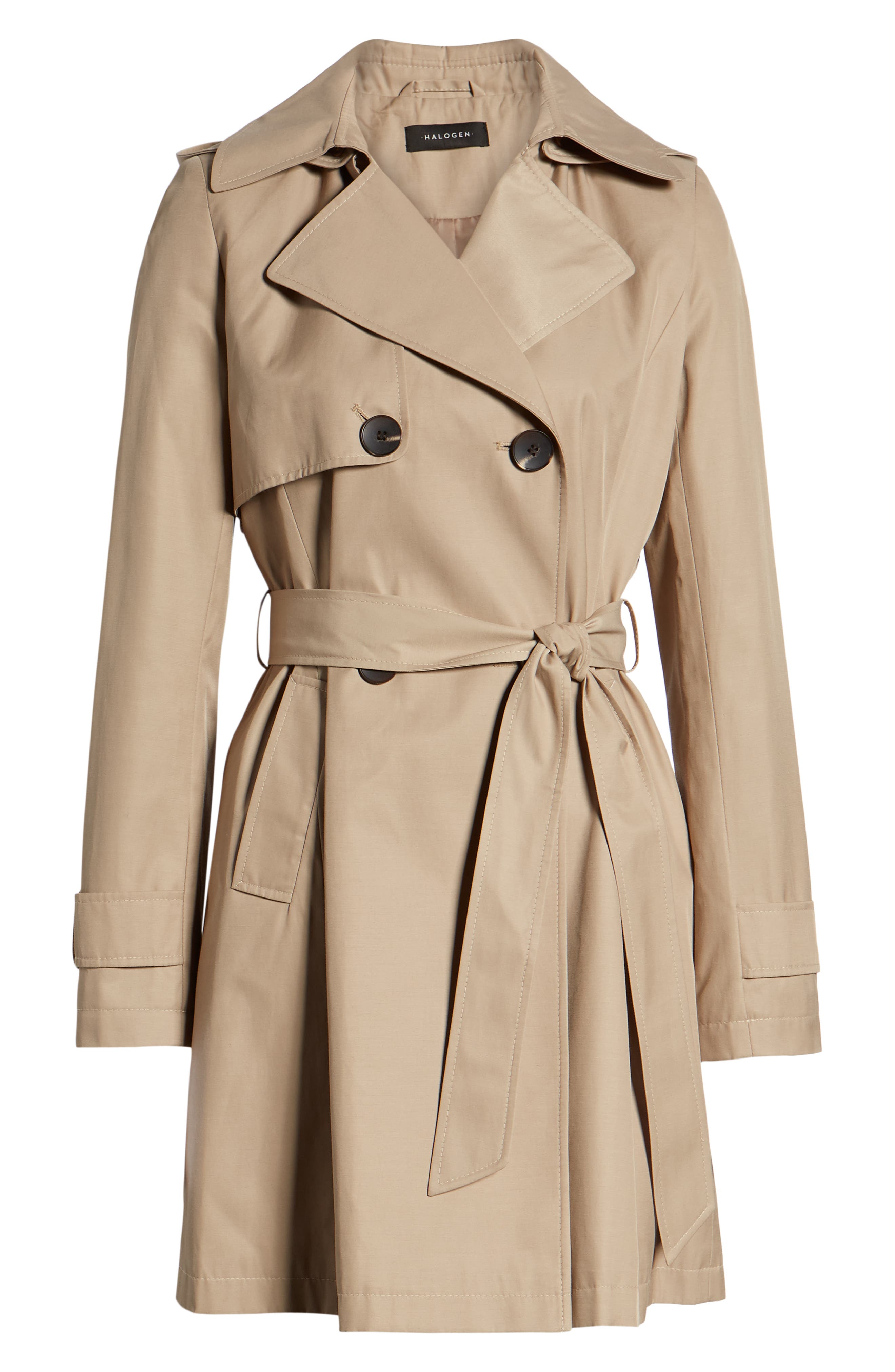 halogen hooded trench coat