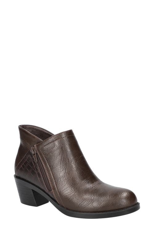 Easy Street Women's Morgana Block Heel Ankle Boots In Brown