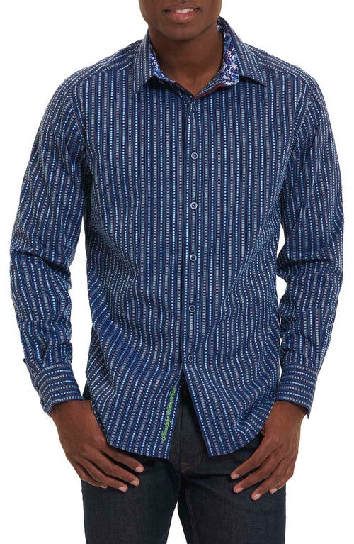 Robert Graham Vignesh Classic Fit Sport Shirt in Navy at Nordstrom, Size Xxx-Large