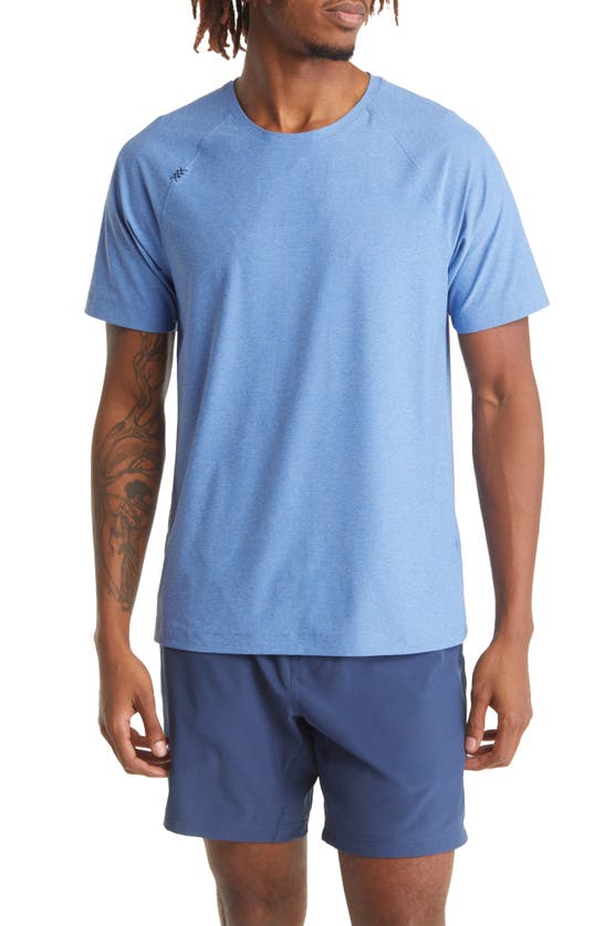 Rhone Reign Short Sleeve T-shirt In Ice Blue Heather