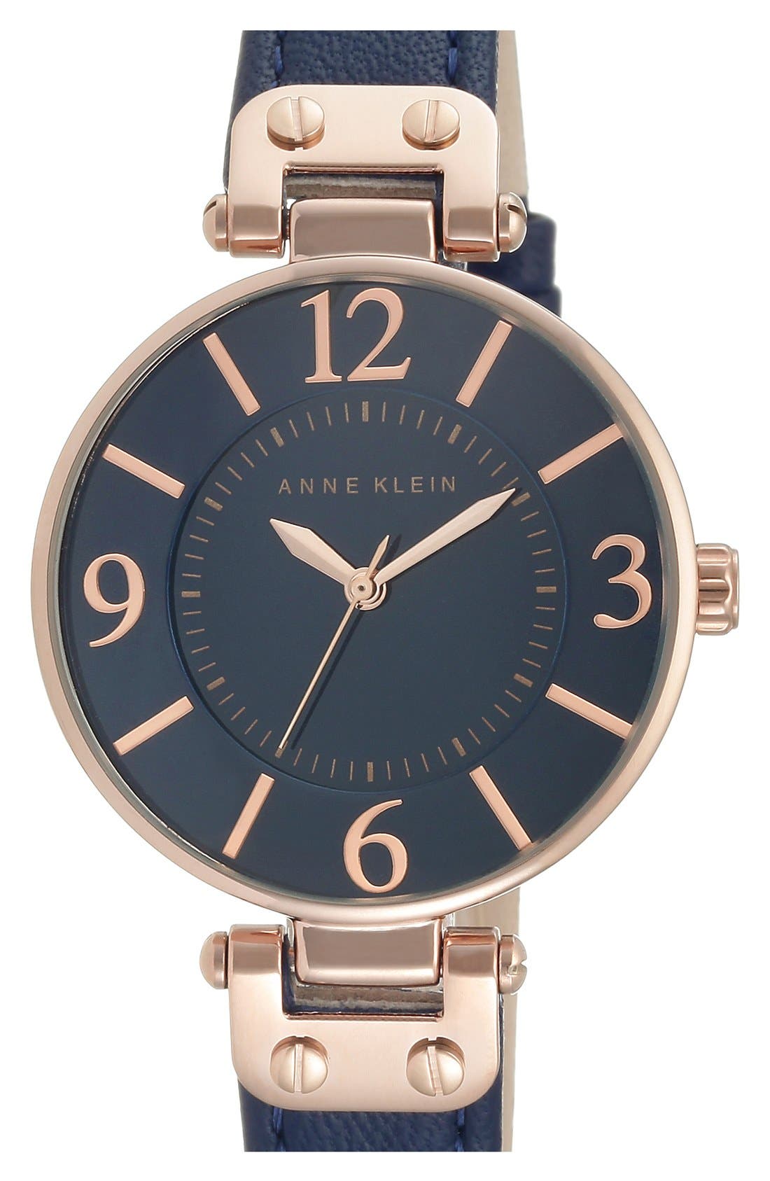 Anne Klein Leather Strap Watch, 34mm Nordstrom
