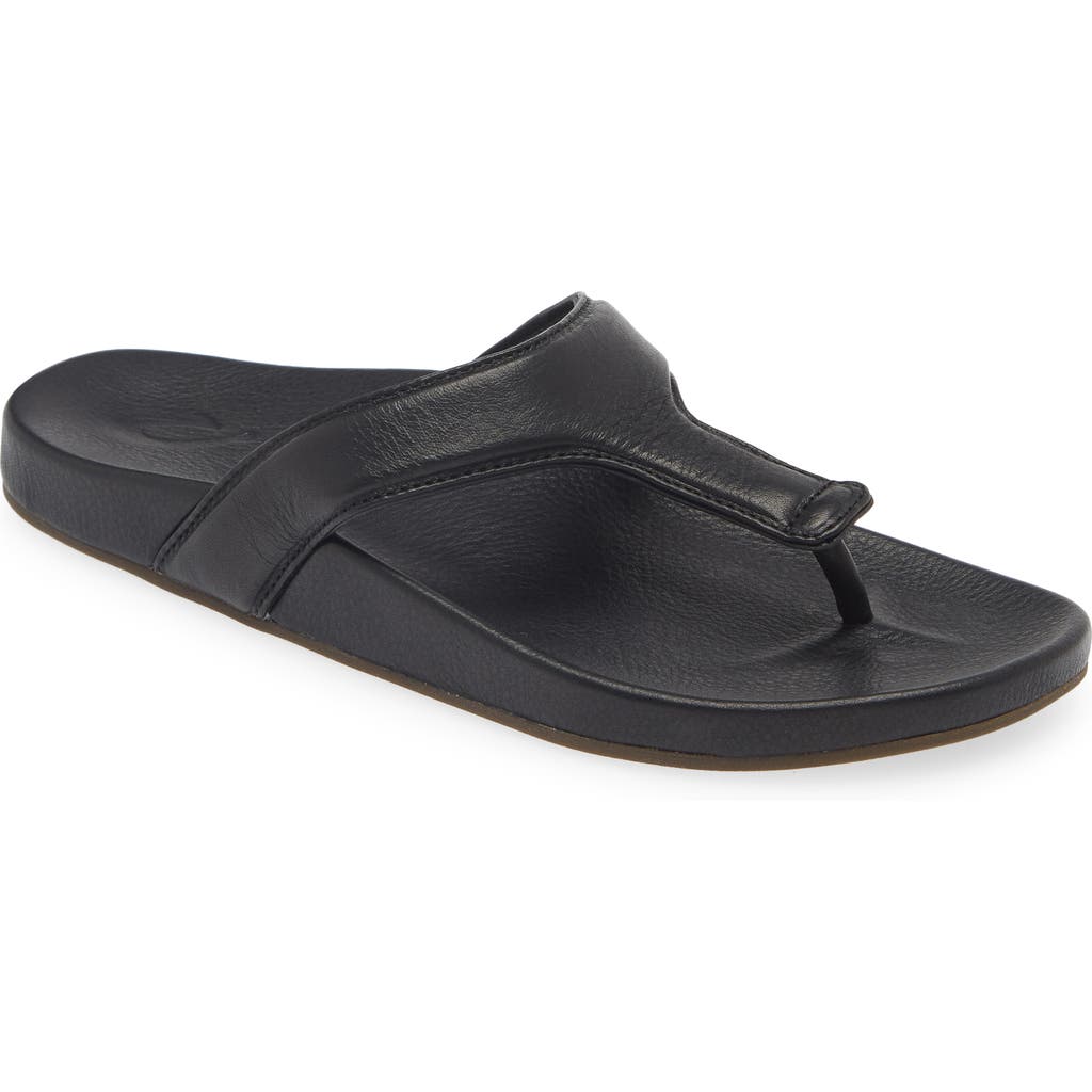 Olukai Kipea Lipi Sandal In Black/black
