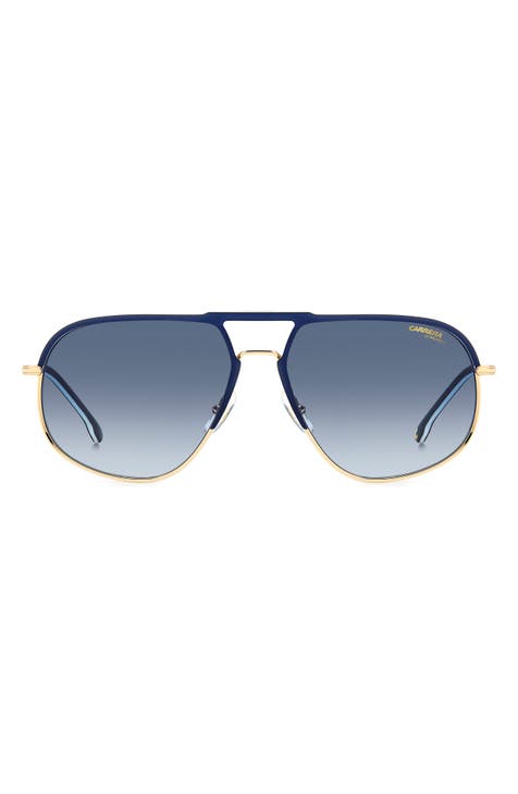 Blue aviator clearance sunglasses mens