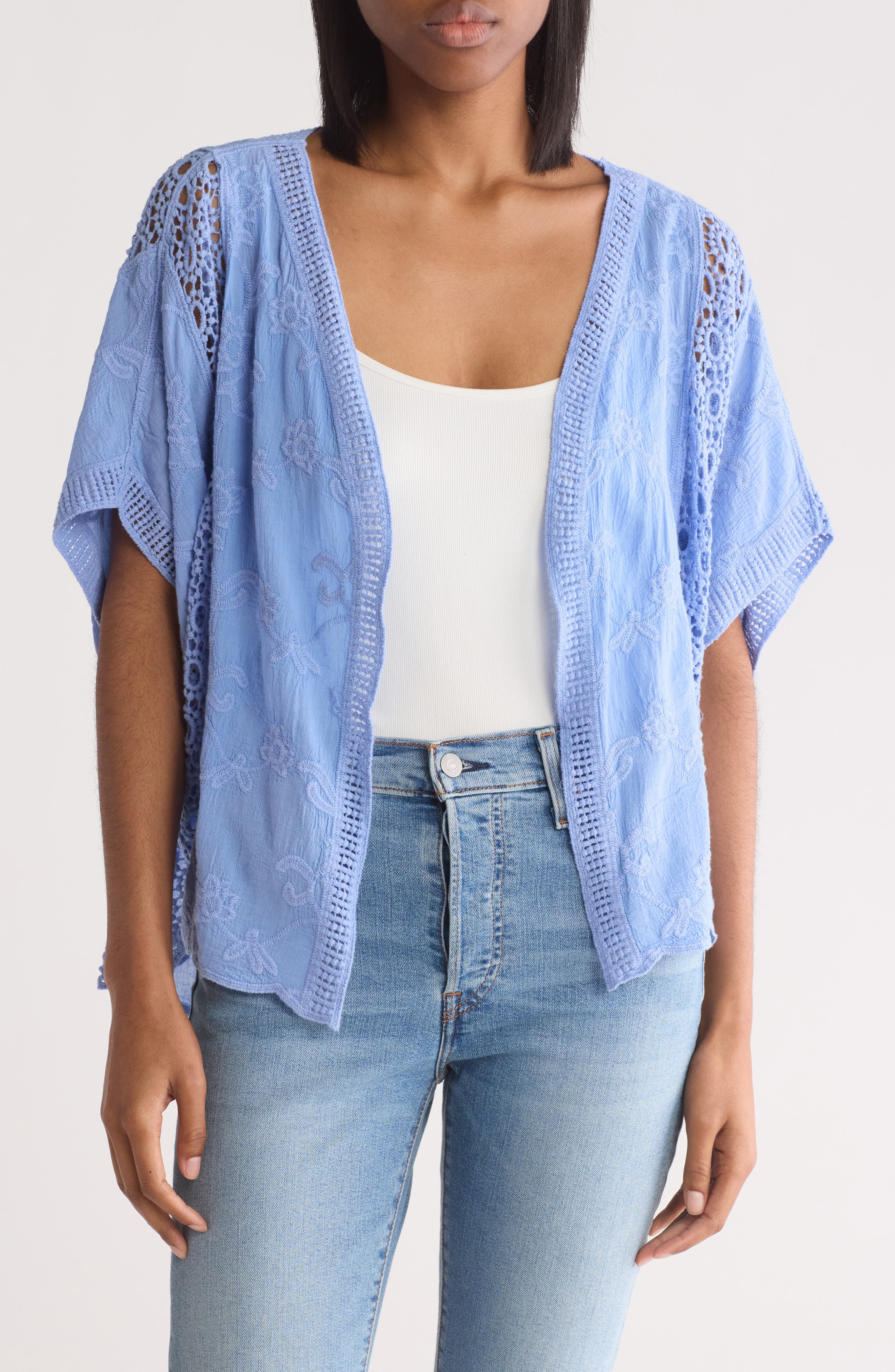 Vince Camuto Crochet Front Scallop Edge Women's Tank Vince Camuto