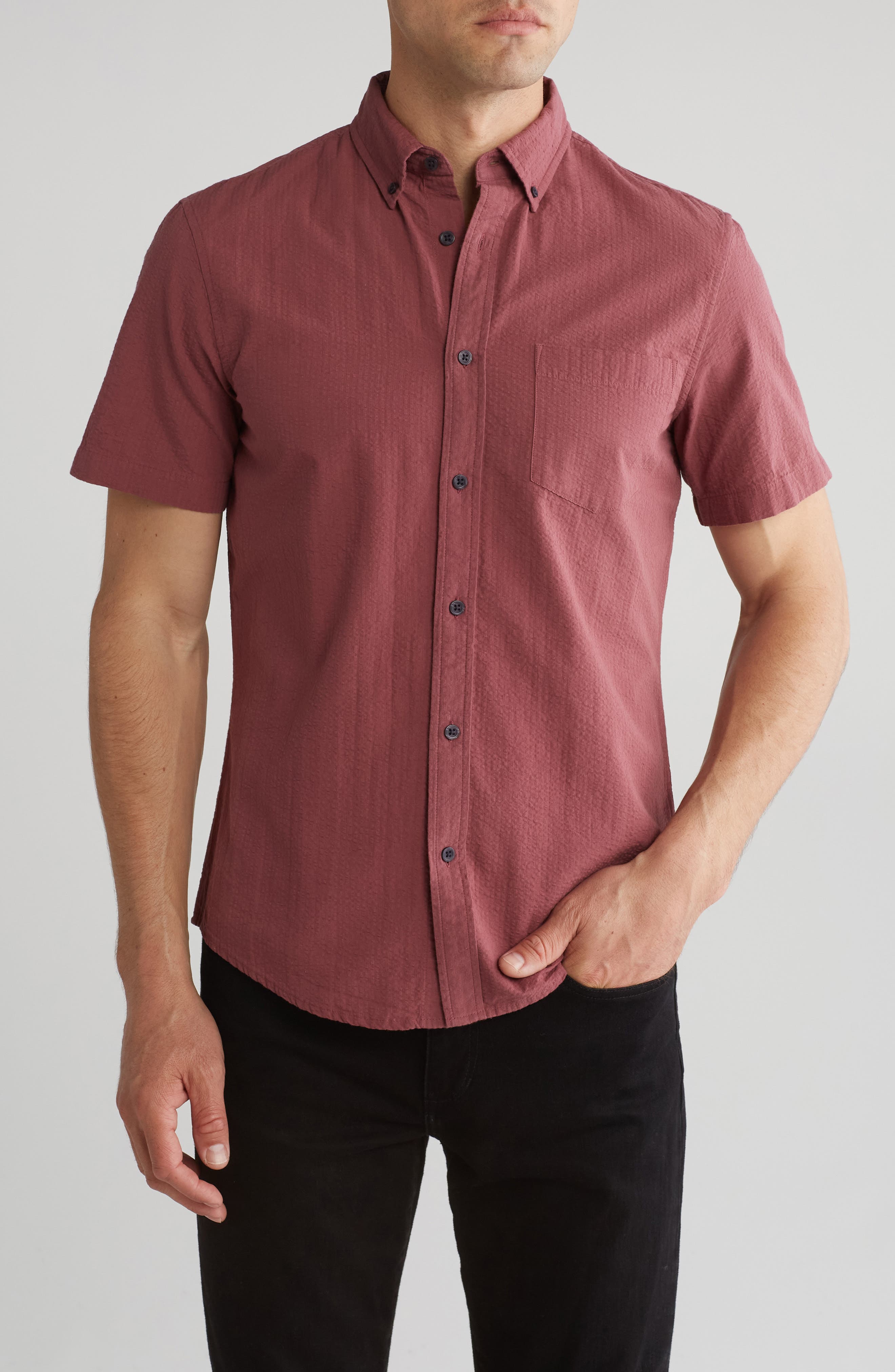 Men's Burgundy Button Up Shirts | Nordstrom Rack