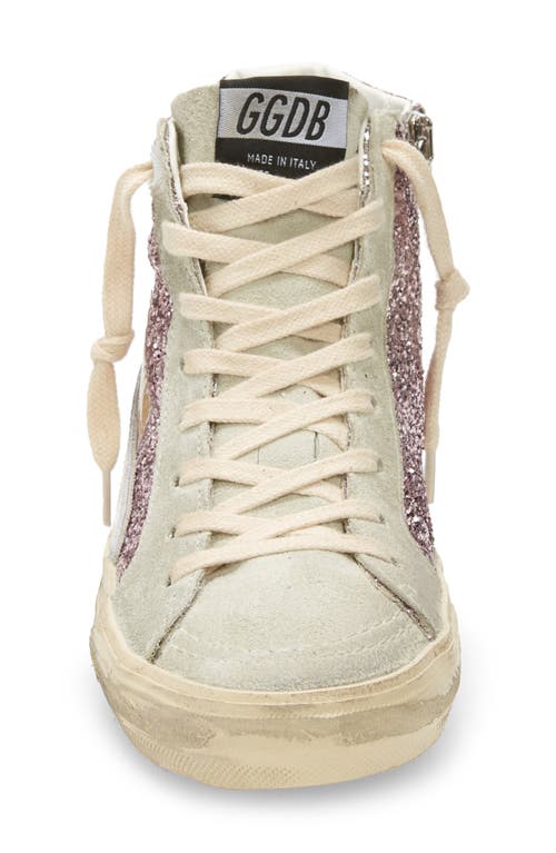 Shop Golden Goose Slide High Top Sneaker In Lilac/sand