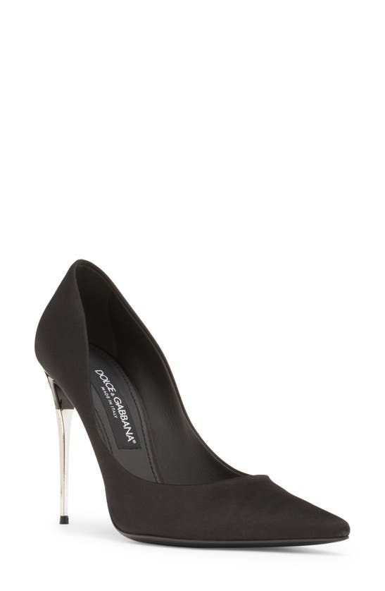 Dolce & Gabbana Lollo Pointed Toe Pump In Black