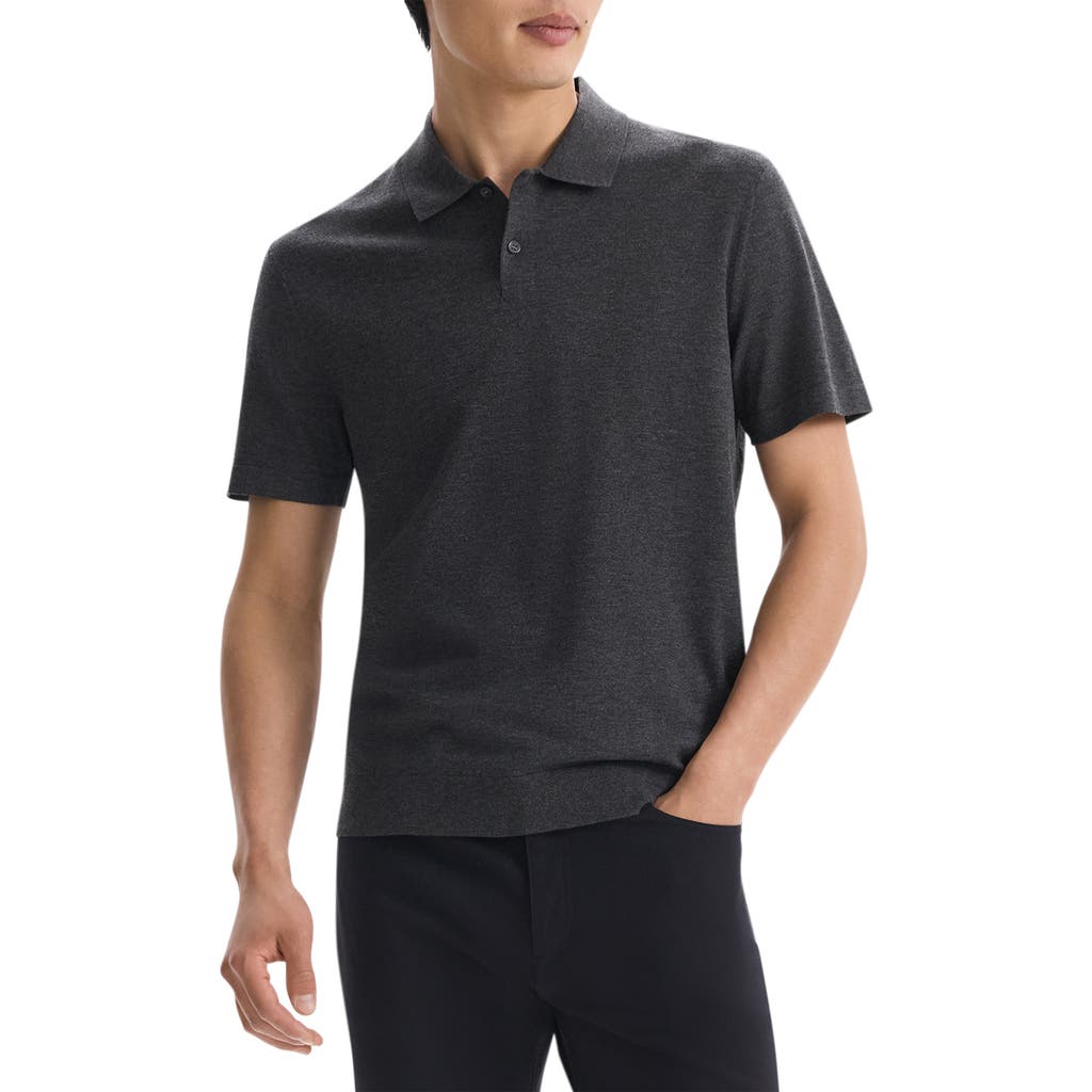 Theory Soris Polo Charcoal Melange In Pestle Melange