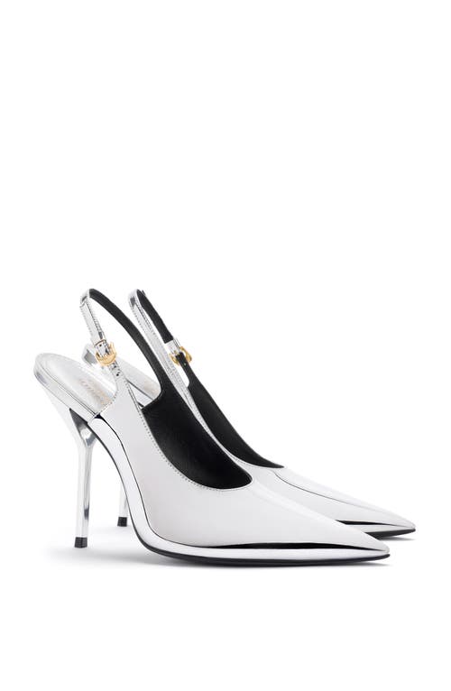 Shop Larroude Larroudé X Altuzarra Pump In Silver