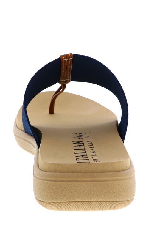 Italian Shoemakers Jahzara Elastic Strap Sandal In Navy